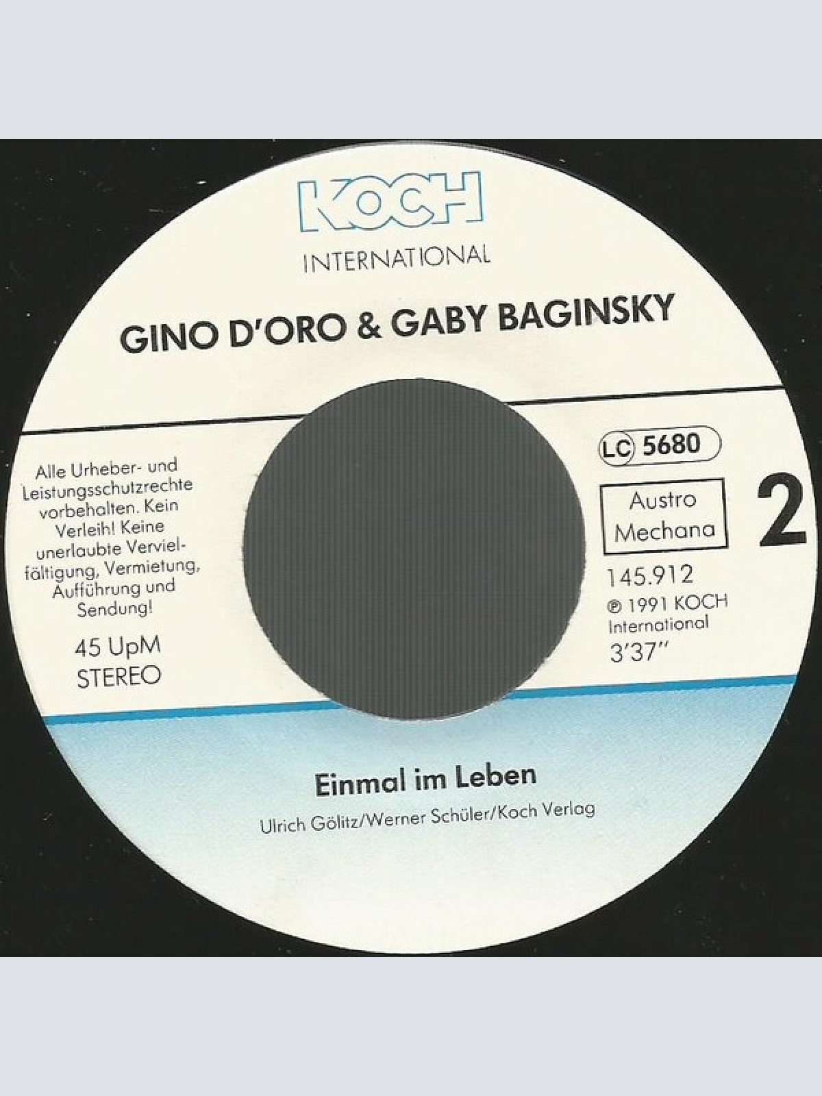 Vinyl / Gino D'Oro & Gaby Baginsky - Viel Zu Heiß