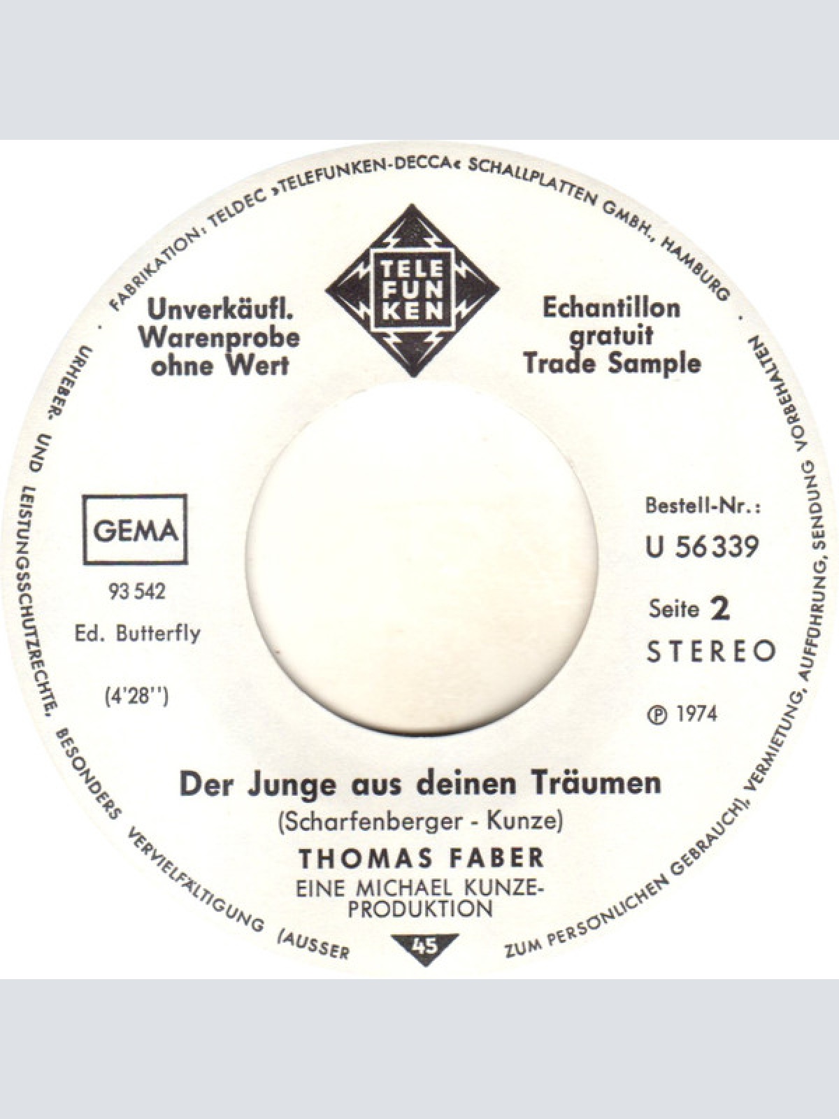 Vinyl / Thomas Faber - Der Junge Aus Deinen Träumen