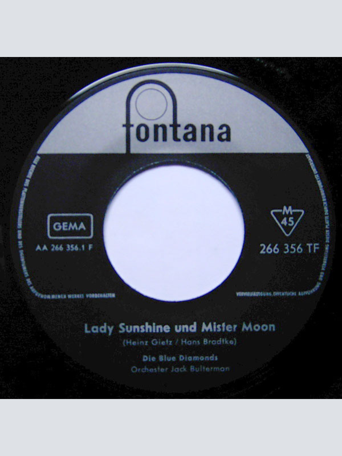Vinyl / Die Blue Diamonds* - Lady Sunshine Und Mister Moon / Angelina, Laß Das Weinen