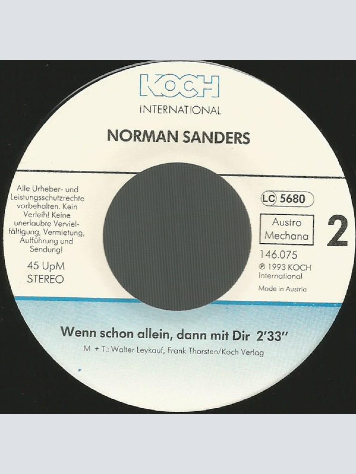 Vinyl / Norman Sanders (2) - Sternenklar Ist Heut' Die Nacht