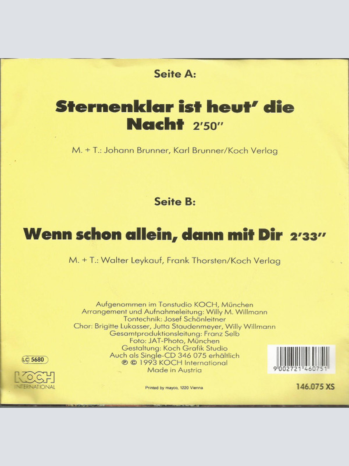 Vinyl / Norman Sanders (2) - Sternenklar Ist Heut' Die Nacht