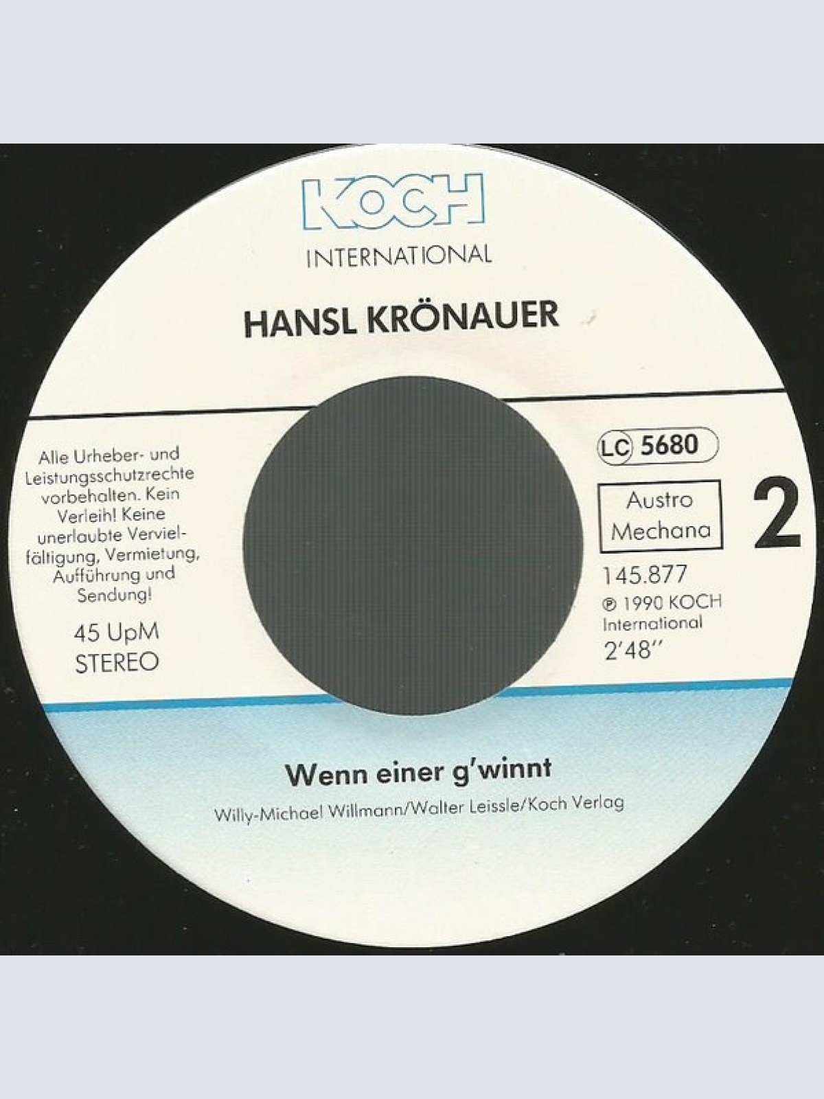 Vinyl / Hansl Krönauer - Es Soll Kein Abschied Sein