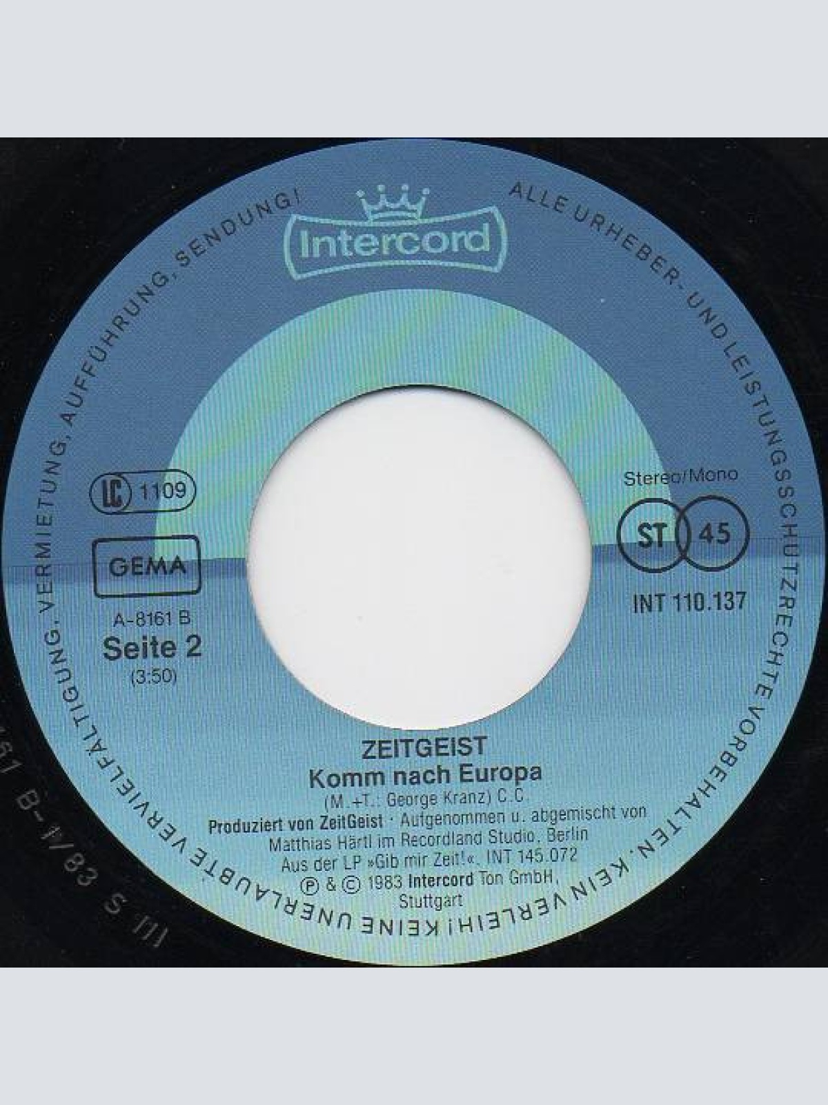 Vinyl / Zeitgeist (4) - Nicht Nur Für Eine Nacht
