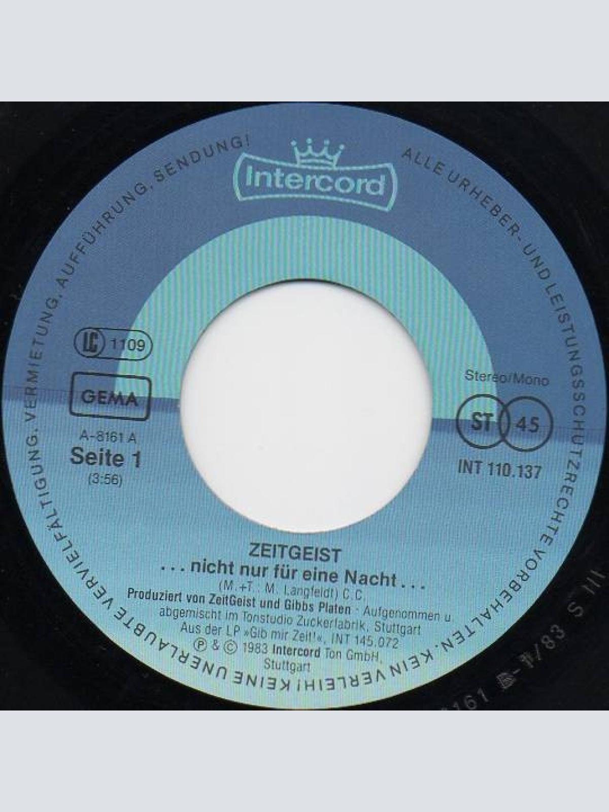 Vinyl / Zeitgeist (4) - Nicht Nur Für Eine Nacht