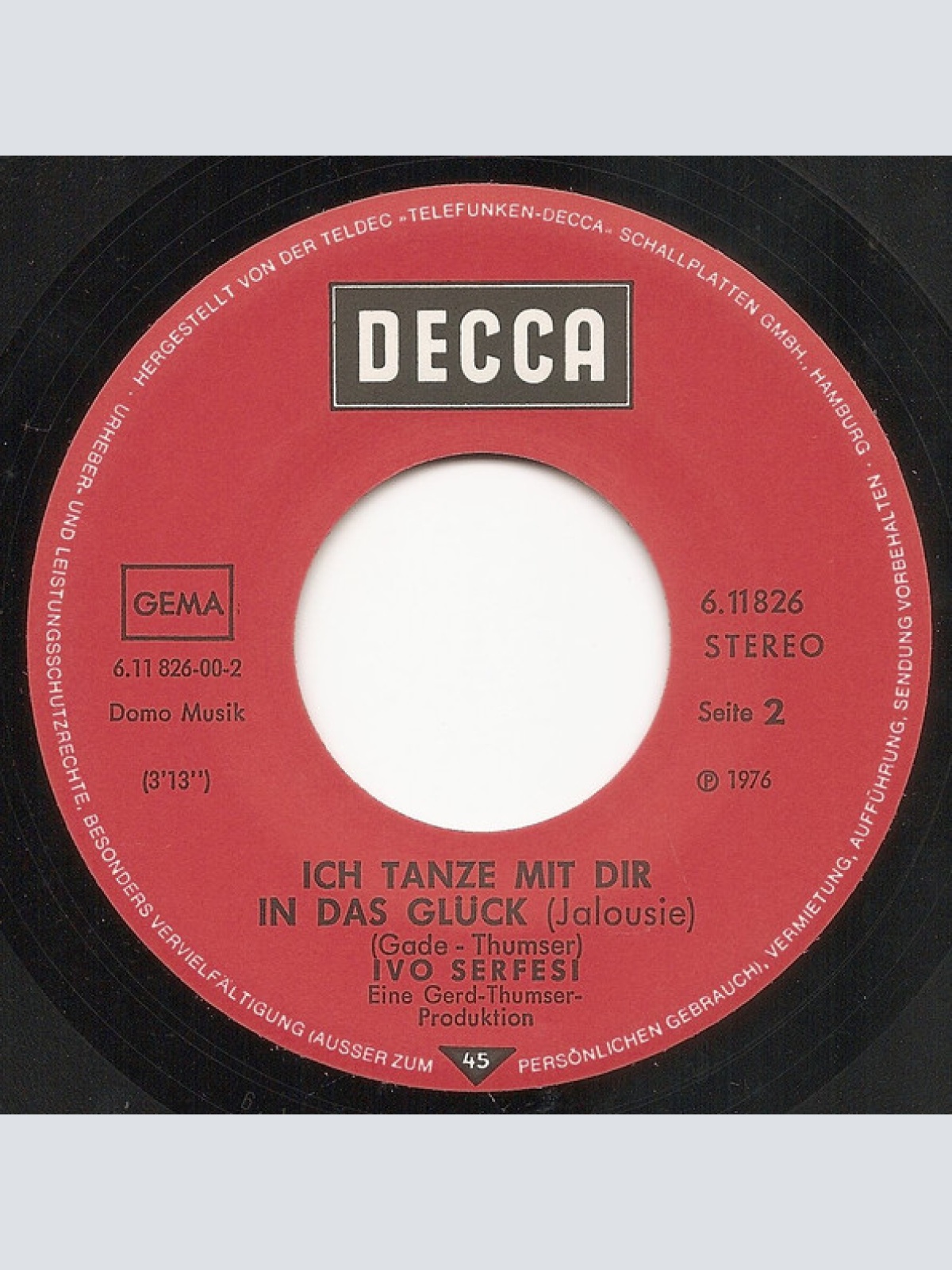 Vinyl / Ivo Serfesi* - Ich Tanze Mit Dir In Das Glück / Komm In Das Weisse Haus