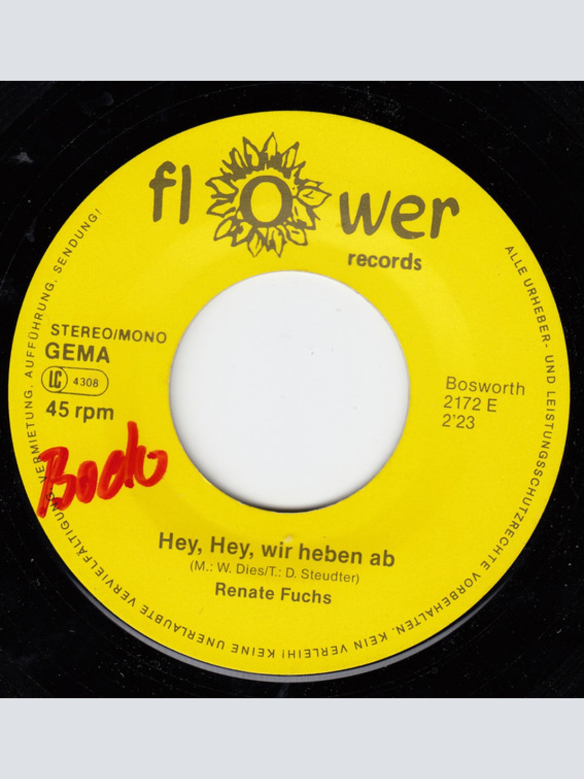 Vinyl / Renate Fuchs - Hey, Hey, Wir Heben Ab