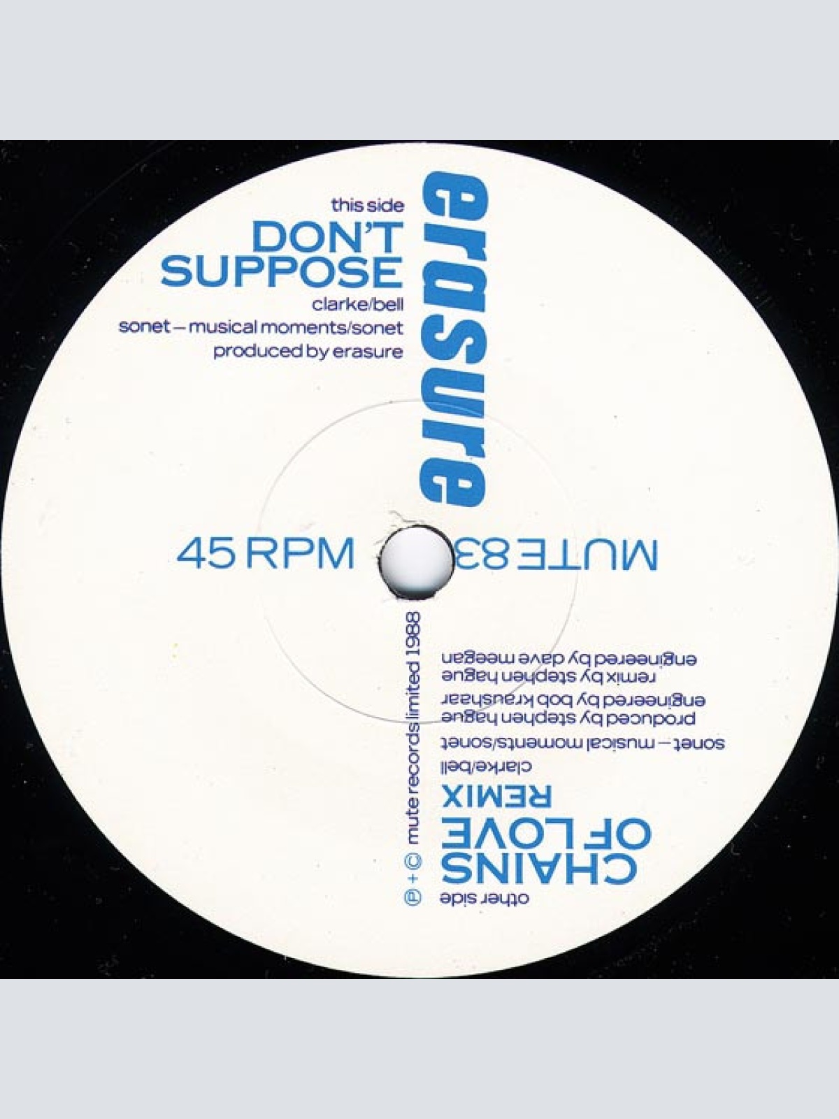 Vinyl / Erasure - Chains Of Love