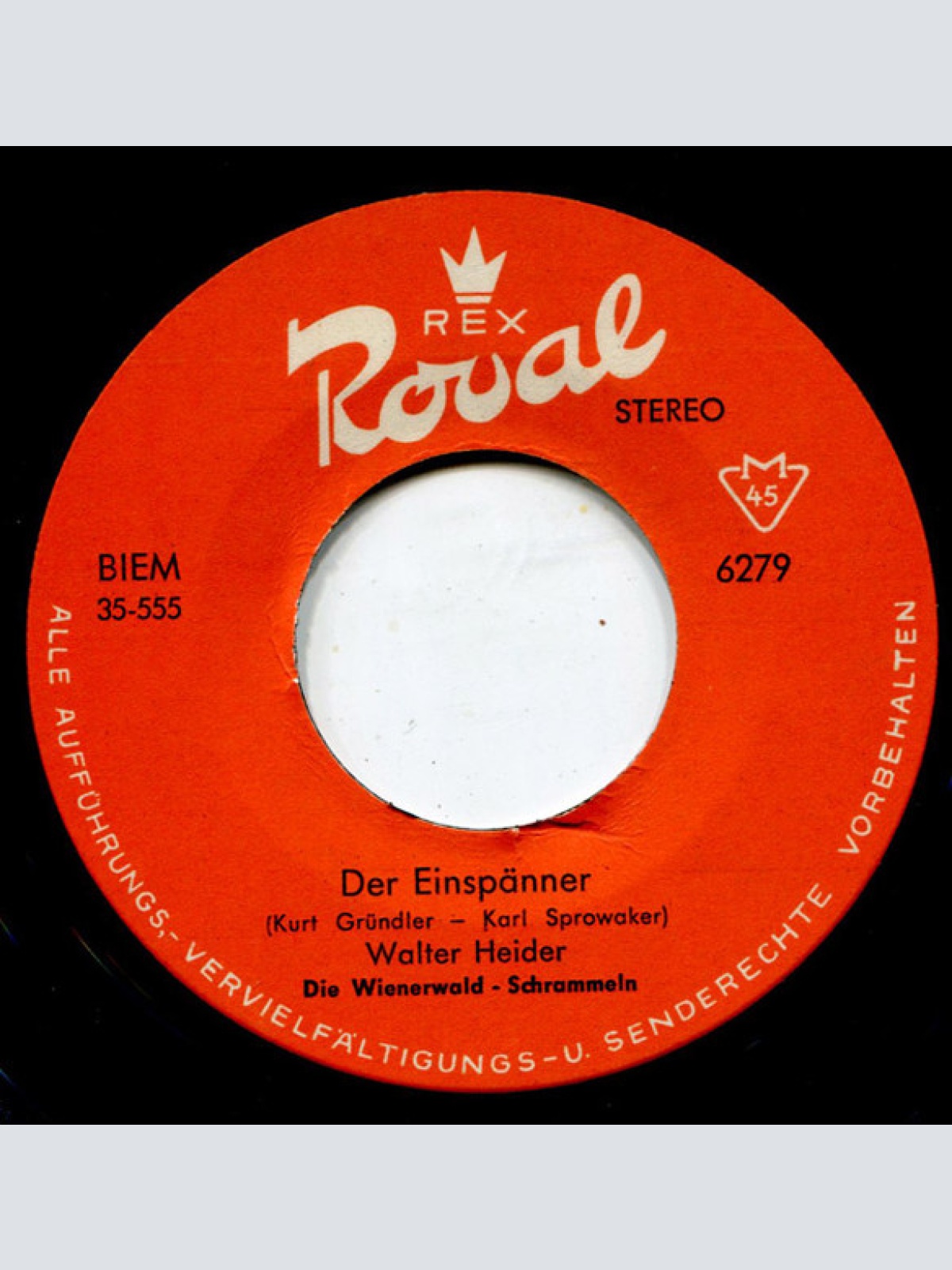 Vinyl / Walter Heider - Der Einspänner / Mein Ganzes Wesen...