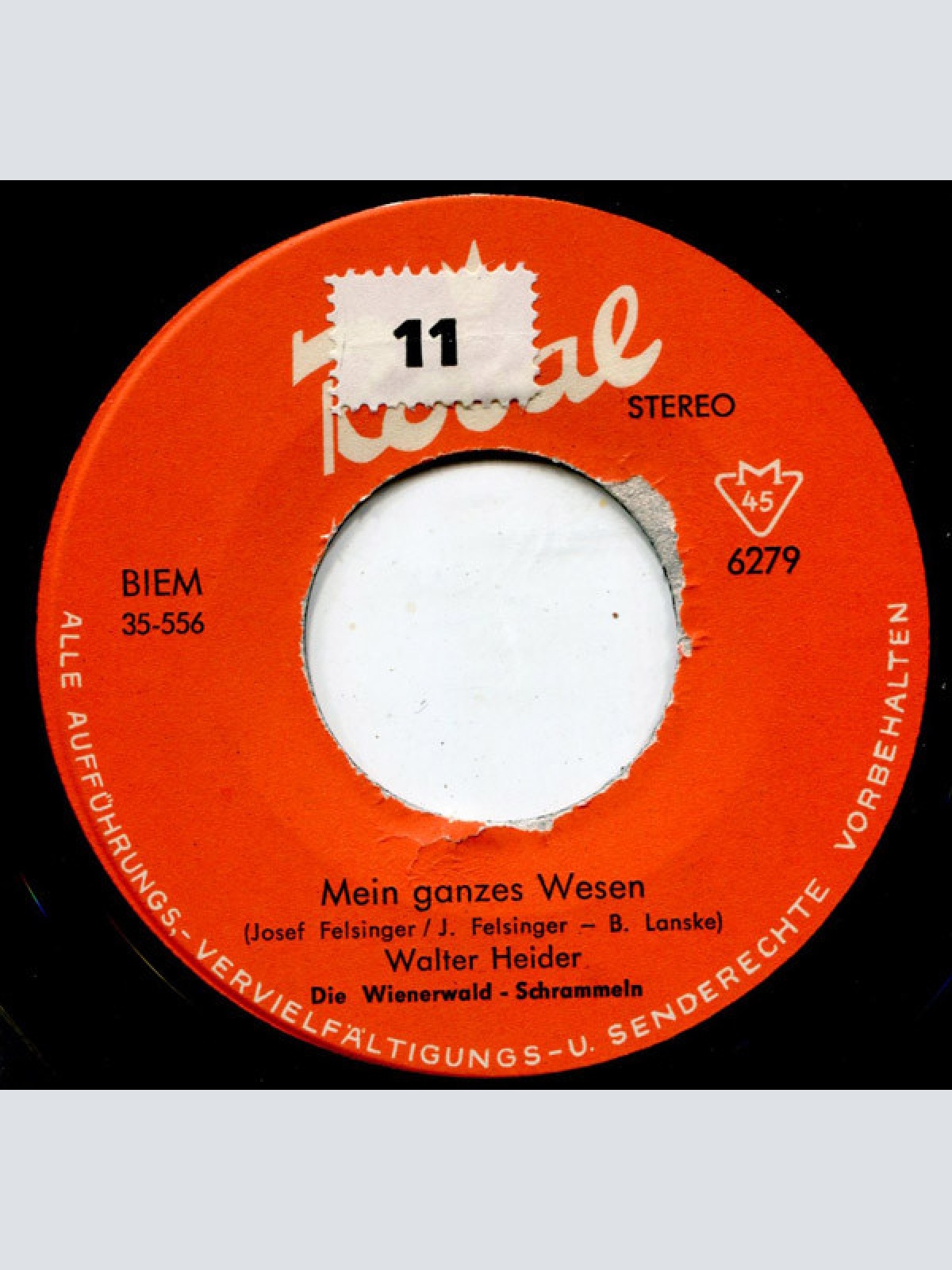 Vinyl / Walter Heider - Der Einspänner / Mein Ganzes Wesen...