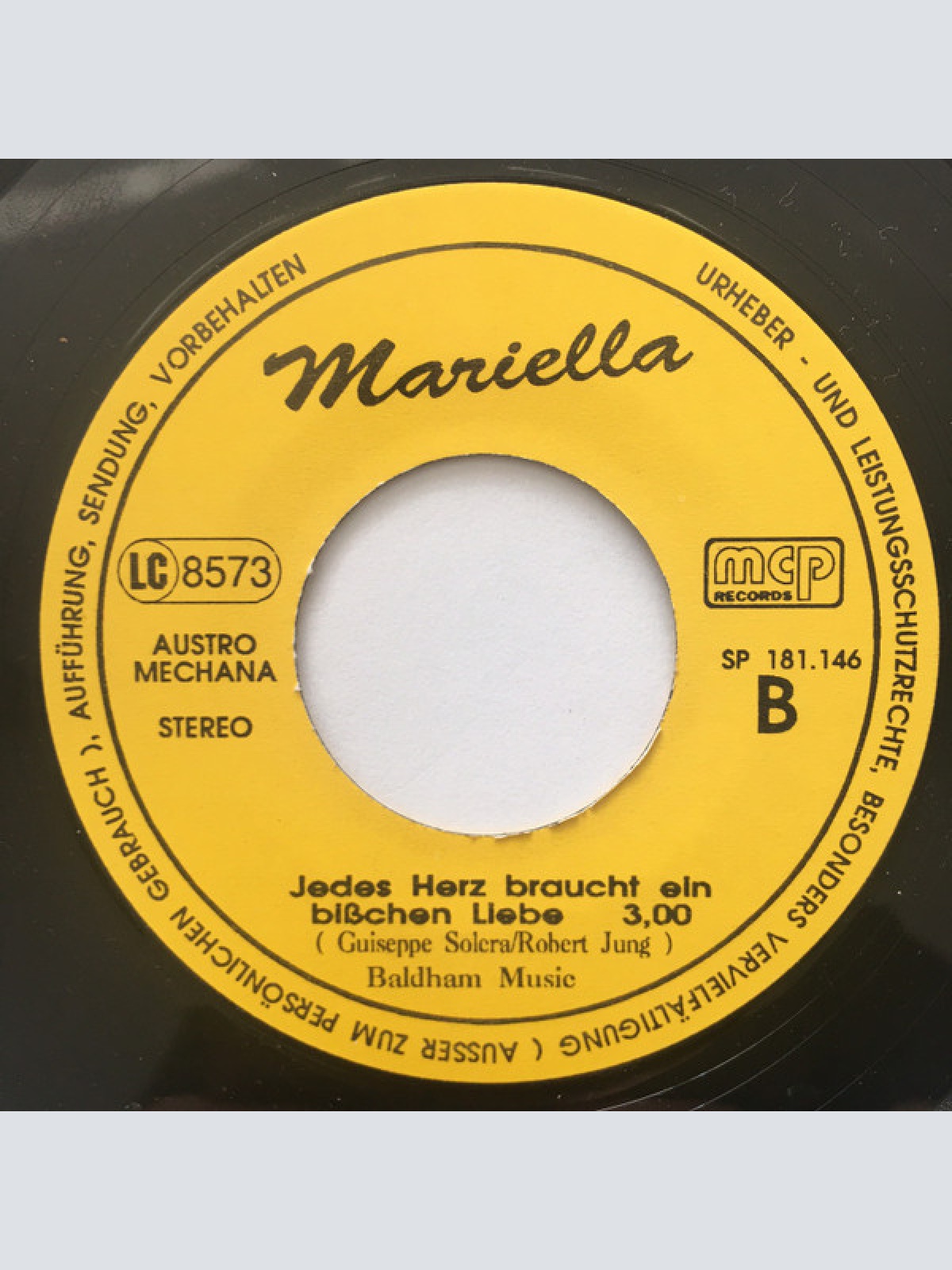 Vinyl / Mariella (4) - Sole Sole Della Montagna / Jedes Herz Braucht Ein Bißchen Liebe