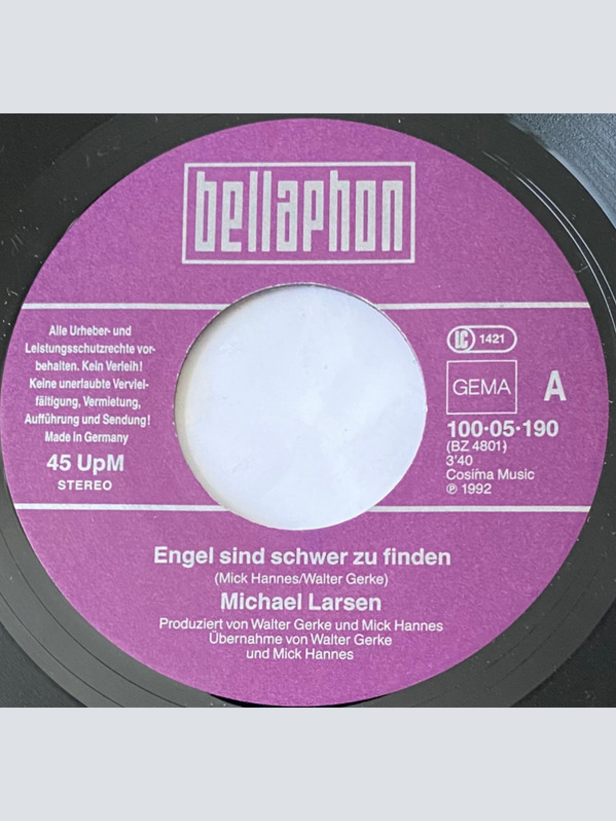 Vinyl / Michael Larsen (3) - Engel Sind Schwer Zu Finden