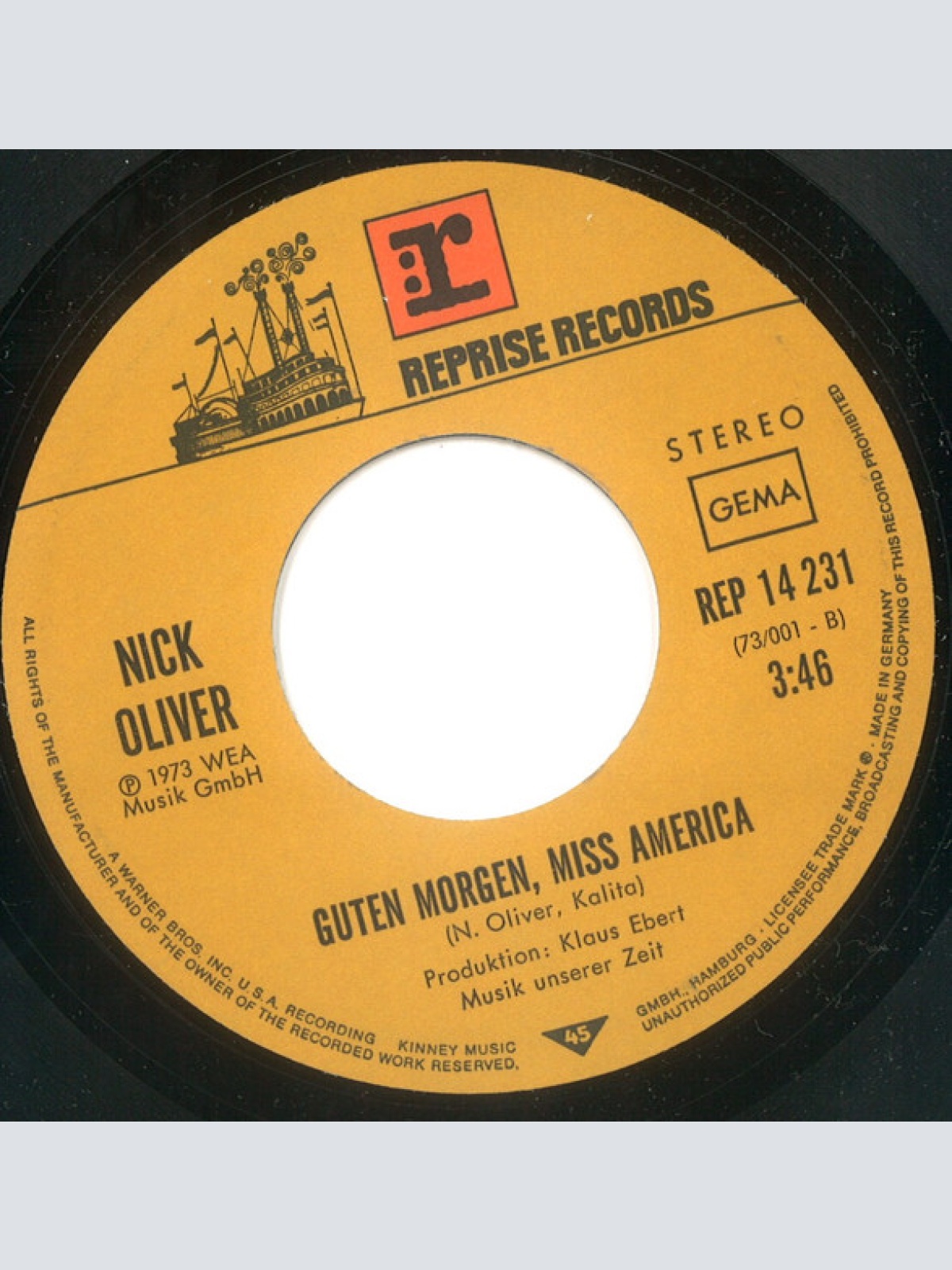 Vinyl / Nick Oliver* - Weißt Du Nicht, Daß Mir Dein Herz Gehört