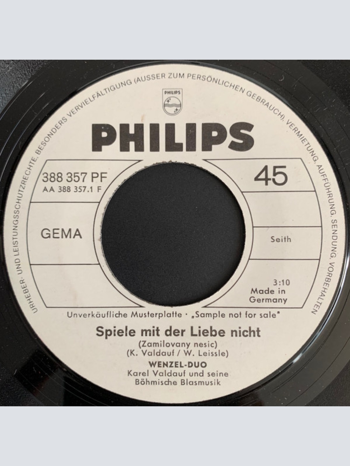Vinyl / Wenzel-Duo - Spiele Mit Der Liebe Nicht