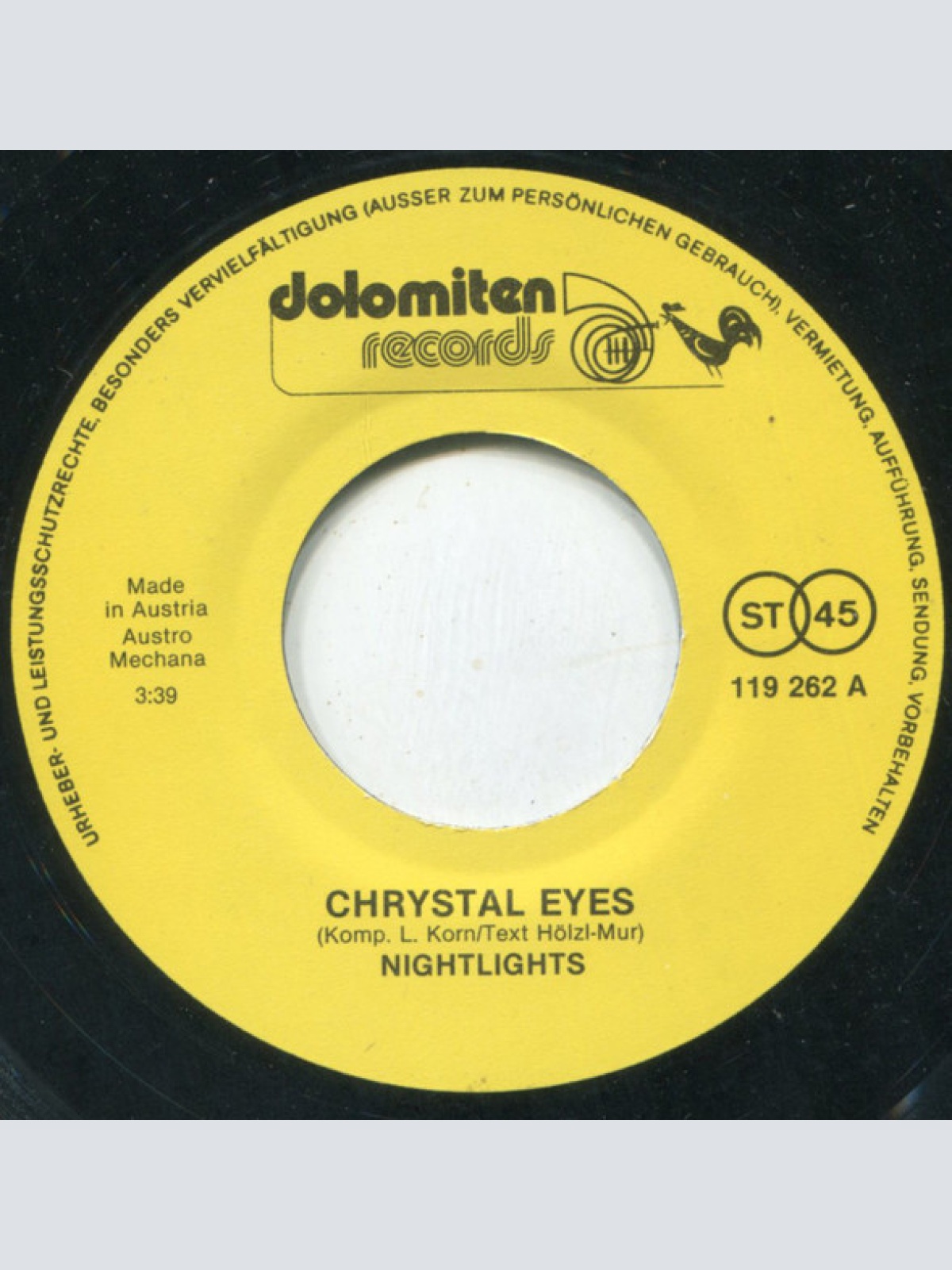 Vinyl / Nightlights (2) - Crystal Eyes / Down To L.A.