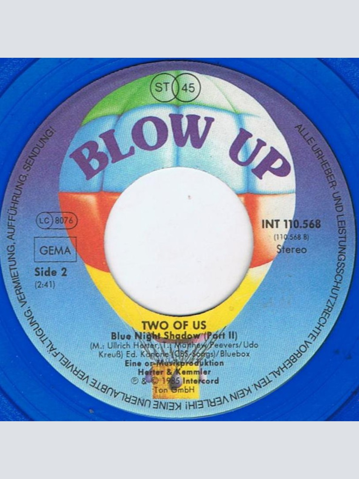 Vinyl / Two Of Us - Blue Night Shadow