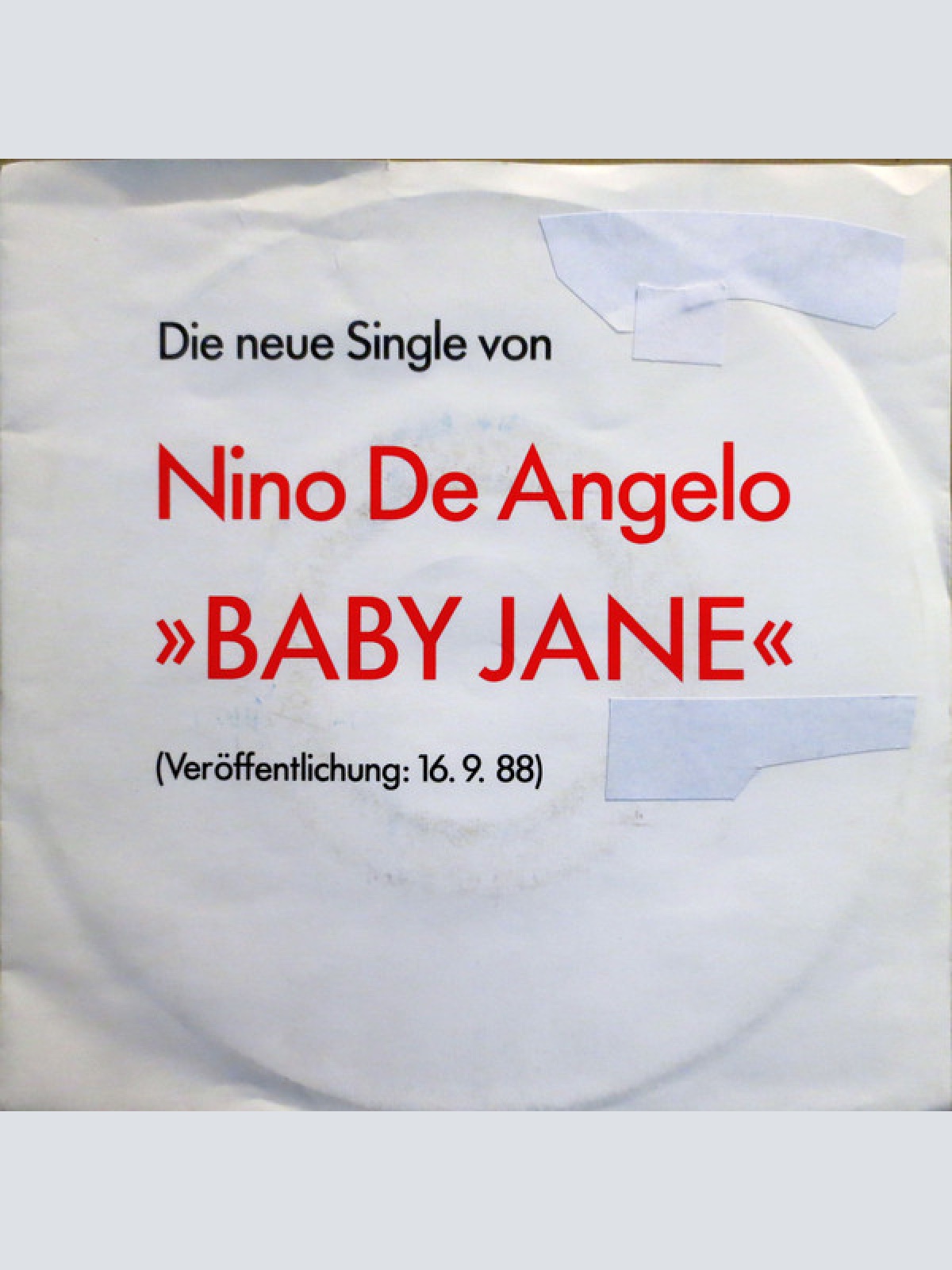 Vinyl / Nino de Angelo - Baby Jane