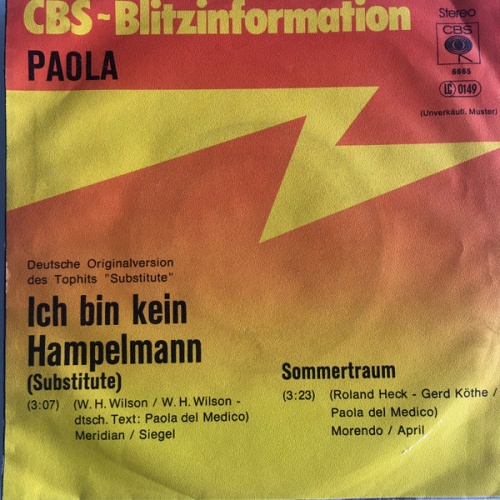 Vinyl / Paola (2) - Ich Bin Kein Hampelmann