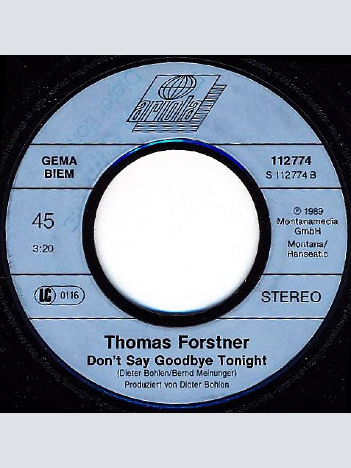 Vinyl / Thomas Forstner - Wenn Nachts Die Sonne Scheint