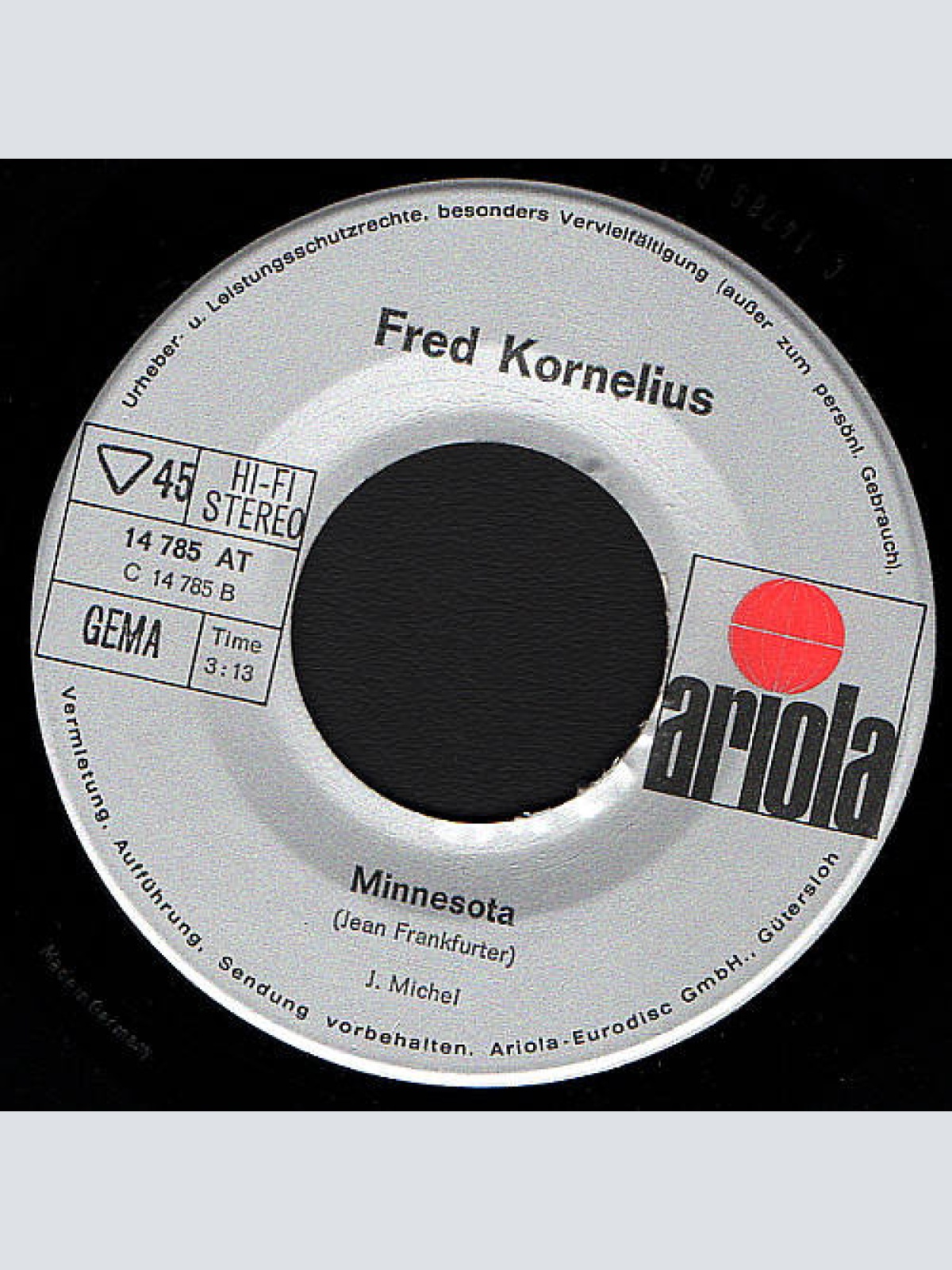 Vinyl / Fred Kornelius - Wohin Gehst Du / Minnesota