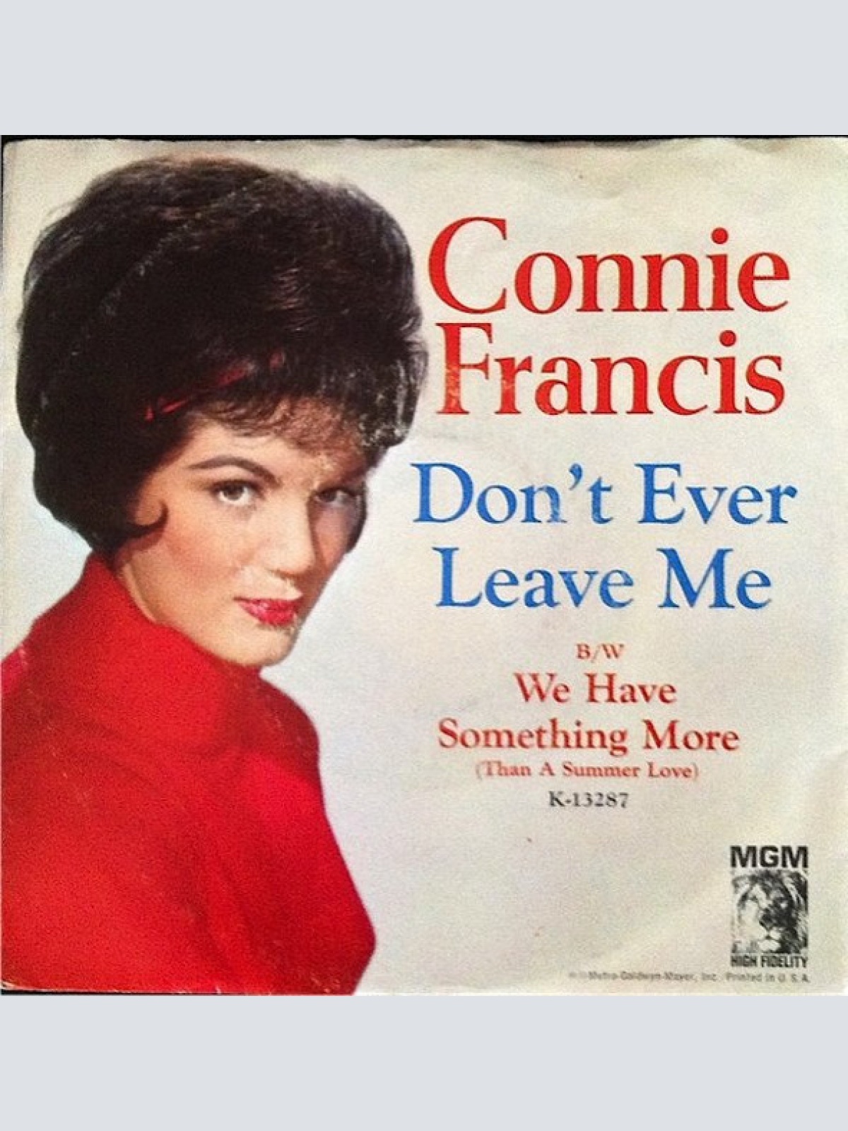 Vinyl / Connie Francis - Don't Ever Leave Me