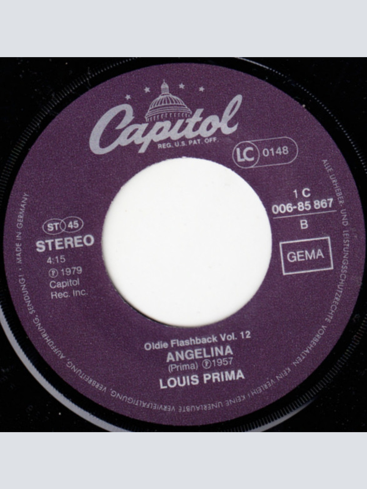 Vinyl / Louis Prima - Buona Sera / Angelina