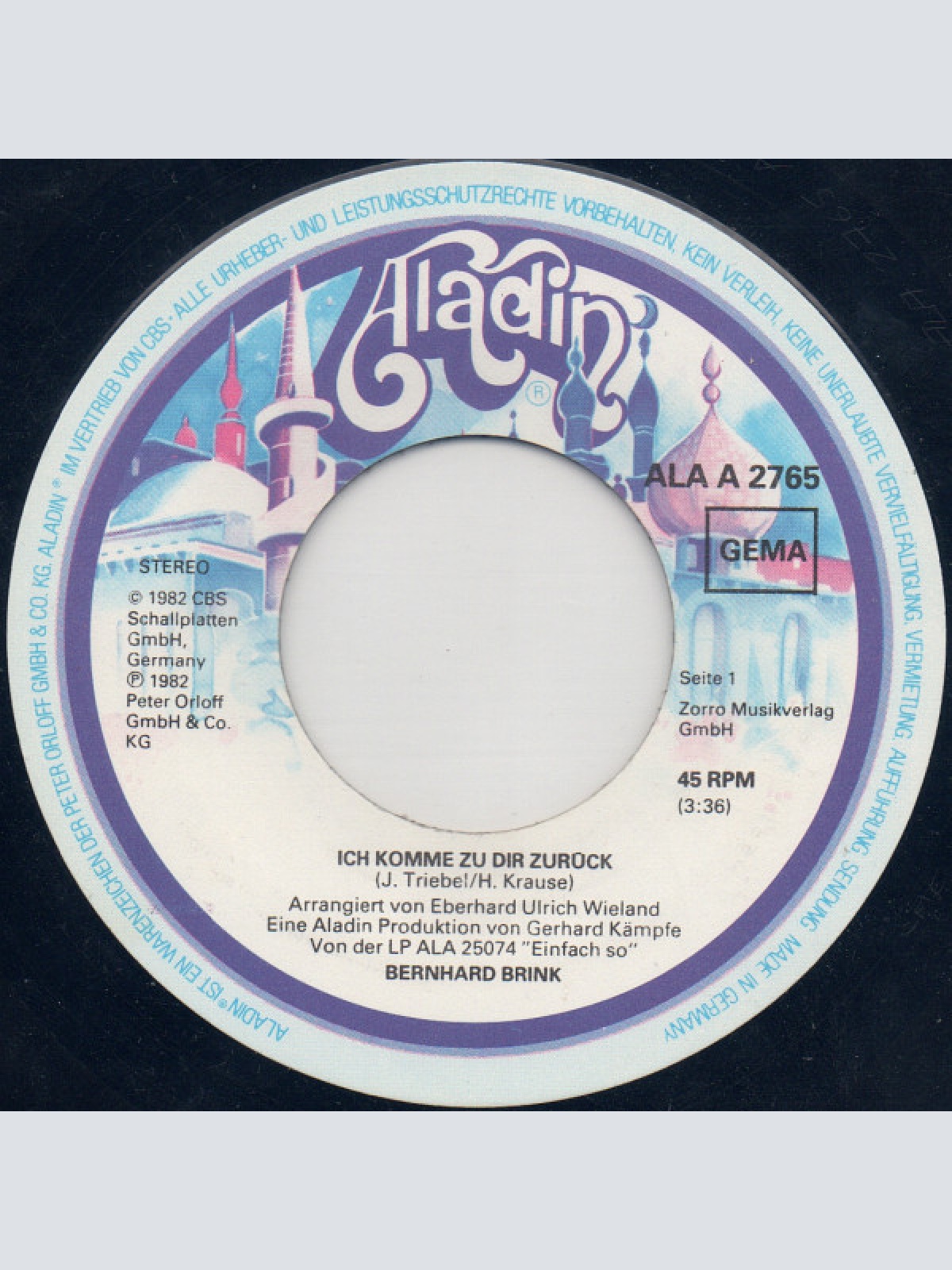 Vinyl / Bernhard Brink - Ich Komme Zu Dir Zurück / Wenn Du Jemals Frierst