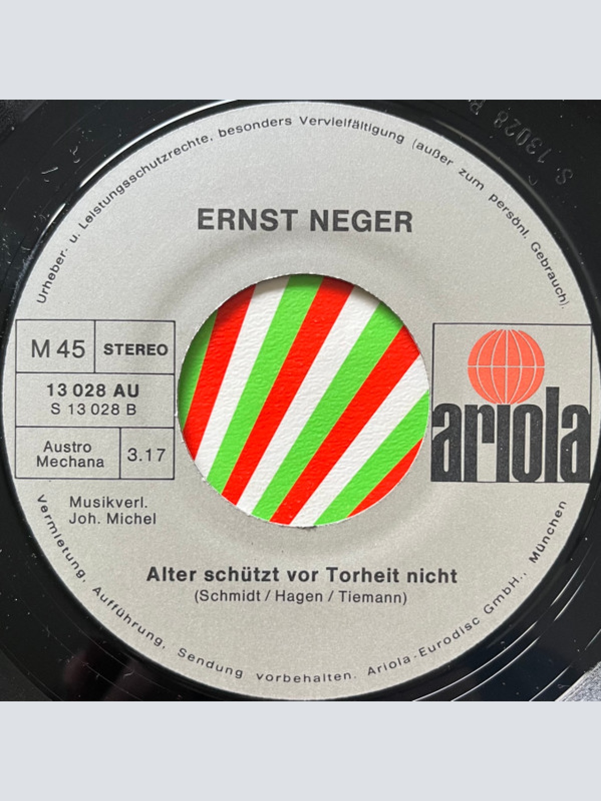 Vinyl / Ernst Neger - Auf Einmal Ist Man Fünfzig / Alter Schützt Vor Torheit Nicht