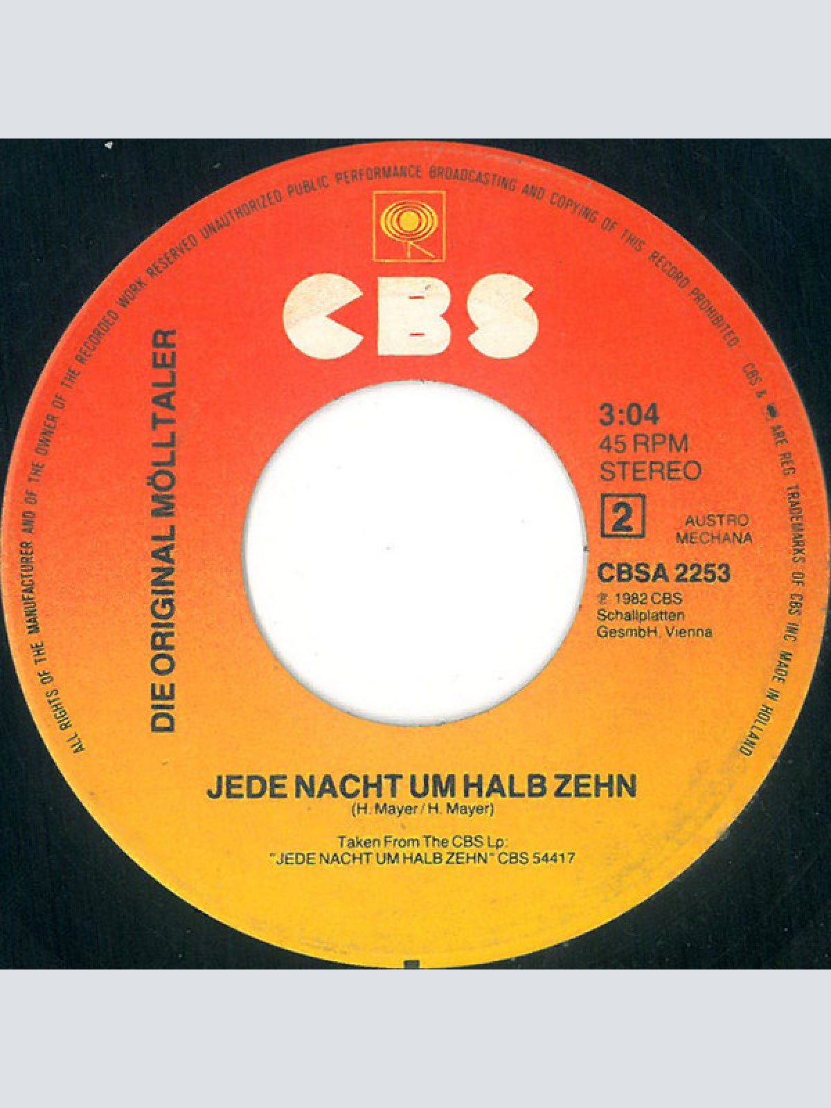 Vinyl / Die Original Fidelen Mölltaler* - Heute Spiele Ich Ein Lied Für Dich