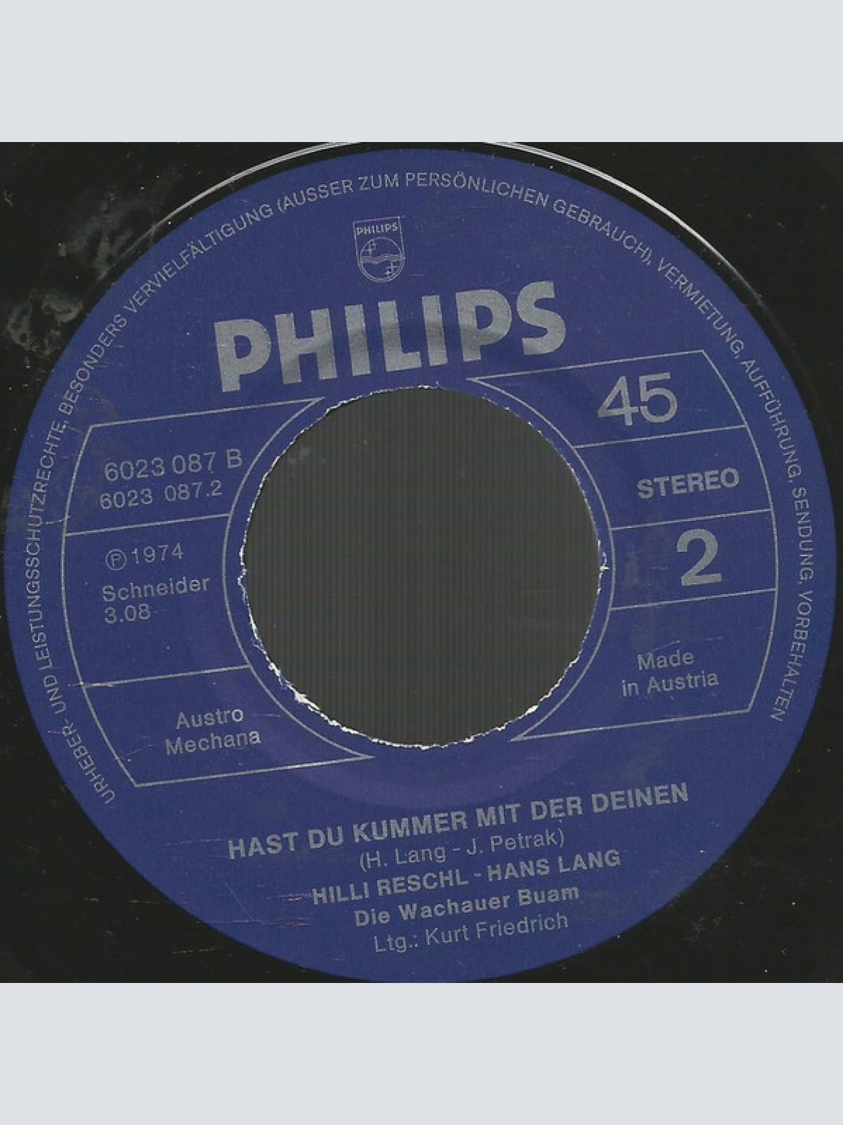 Vinyl / Hilli Reschl - Hans Lang, Die Wachauer Buam Ltg.: Kurt Friedrich - Wenn Wir Nicht Die Omi Hätten