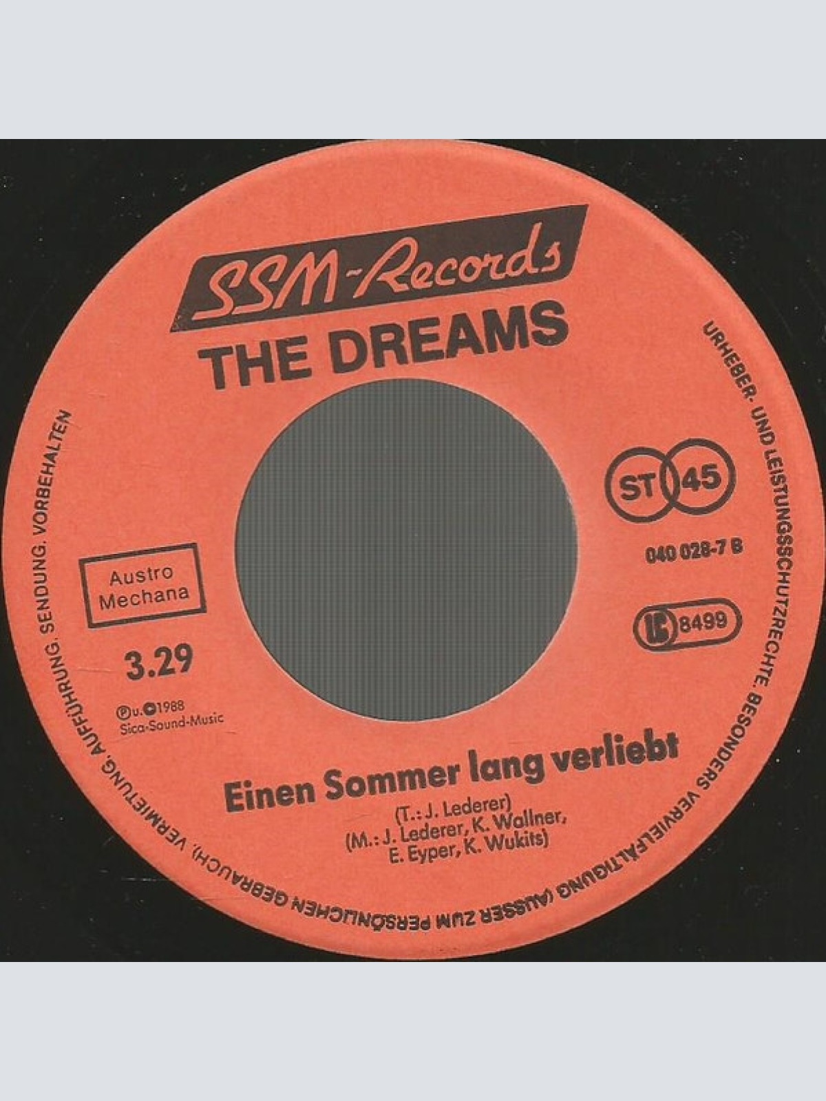 Vinyl / The Dreams (4) - Mad'l, I Hab Di Gern