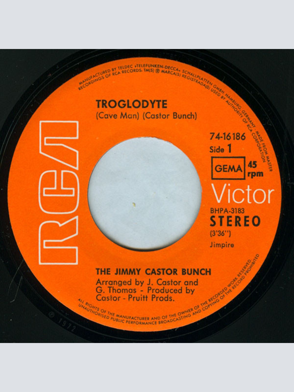 Vinyl / The Jimmy Castor Bunch - Troglodyte (Cave Man)