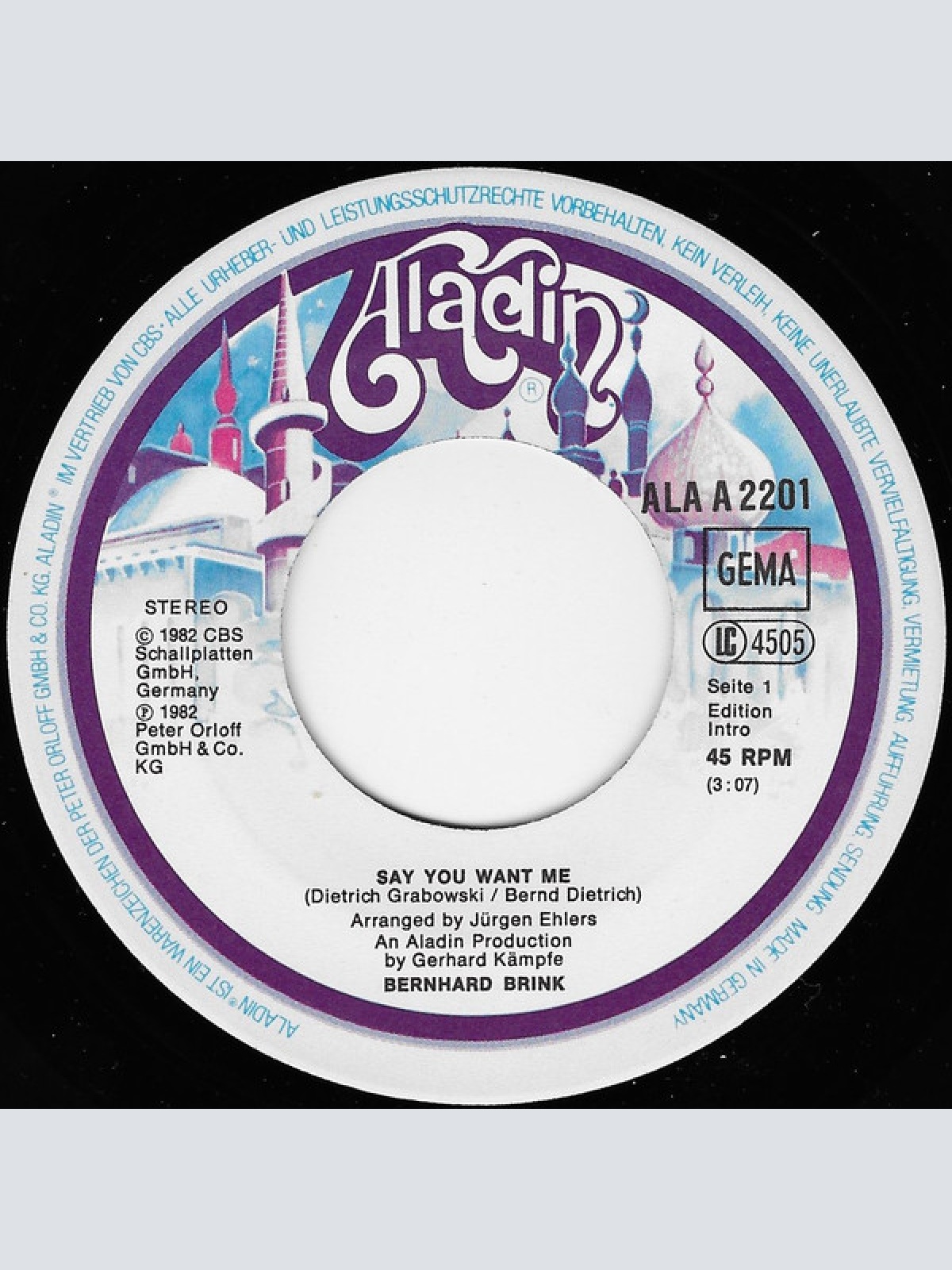 Vinyl / Bernhard Brink - Say You Want Me