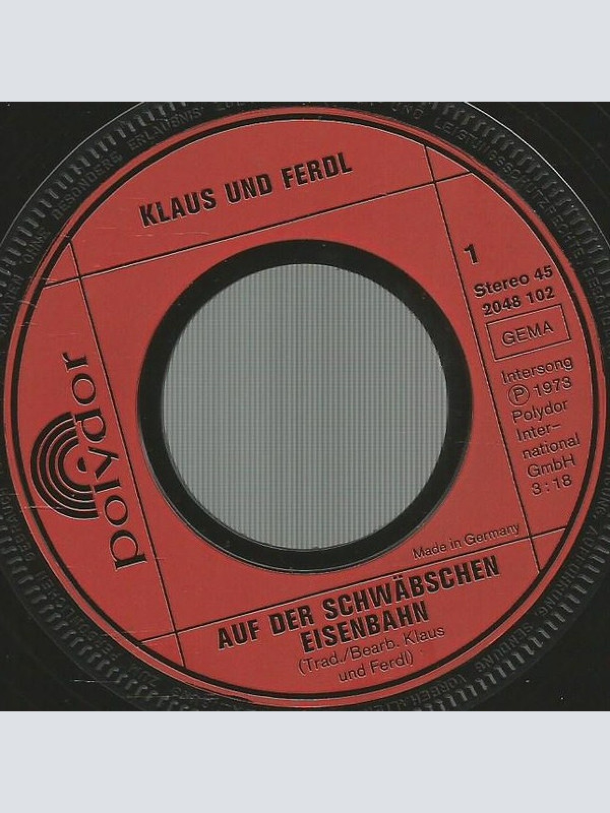 Vinyl / Klaus Und Ferdl - Auf Der Schwäb'schen Eisenbahn