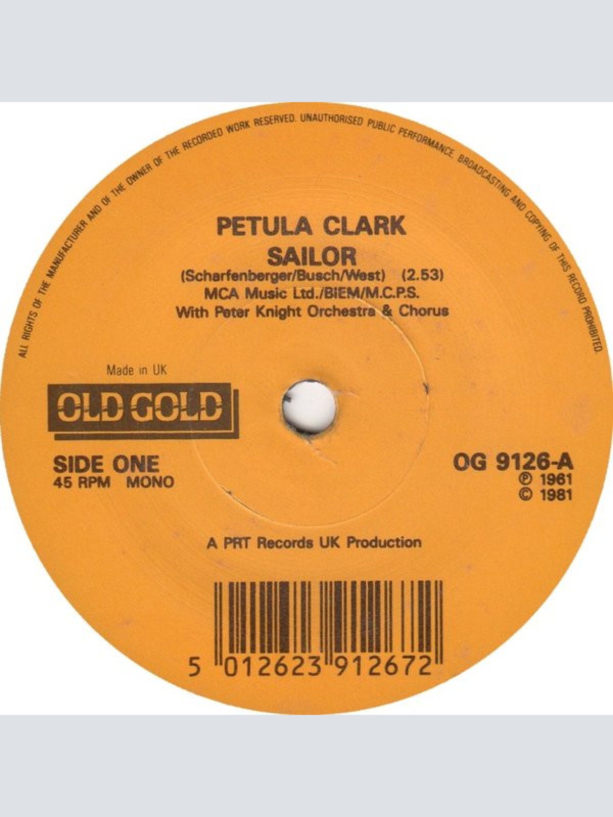 Vinyl / Petula Clark - Sailor