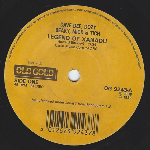 Vinyl / Dave Dee, Dozy, Beaky, Mick & Tich - Legend Of Xanadu / Zabadak