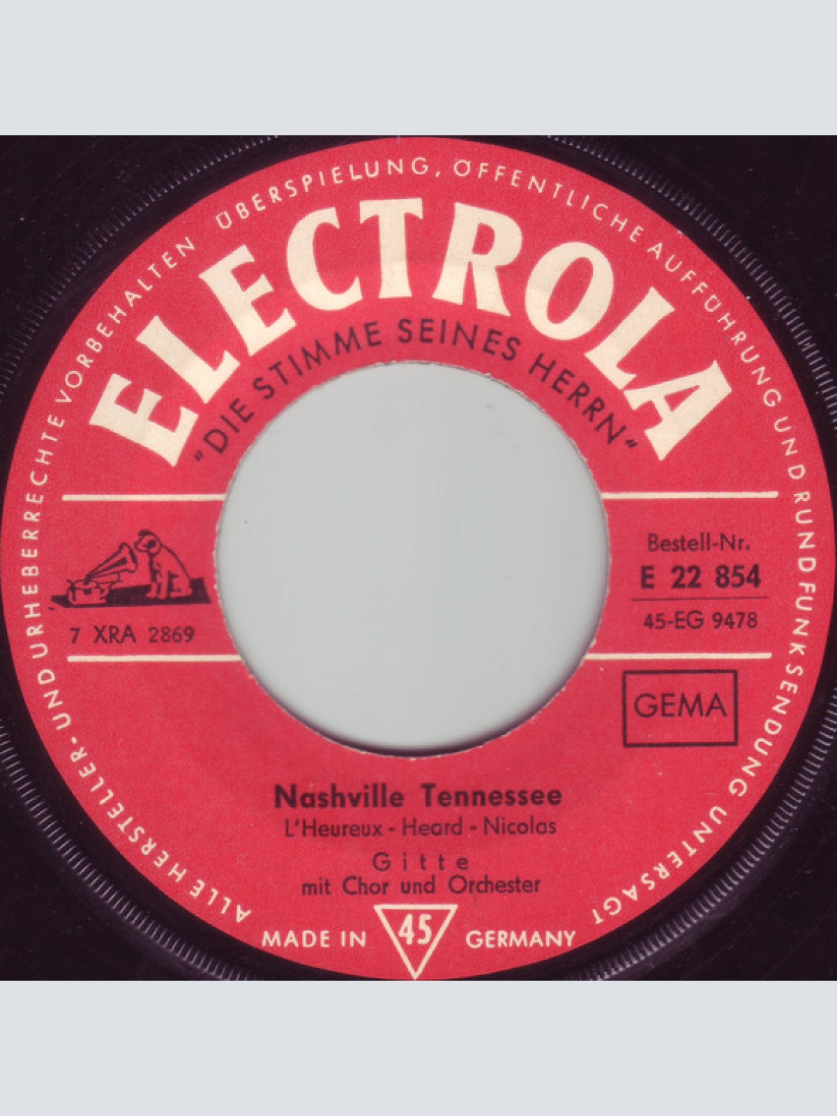 Vinyl / Gitte* - Nashville Tennessee / Come Back