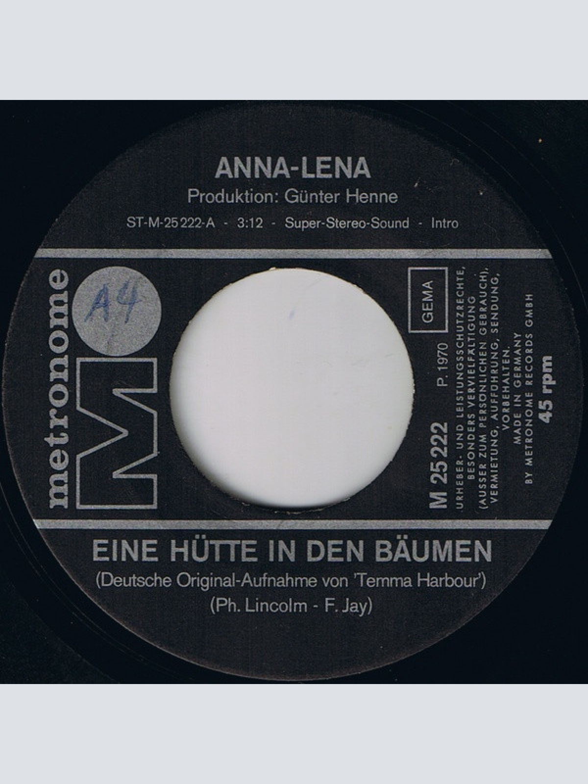 Vinyl / Anna Lena* - Eine Hütte In Den Bäumen