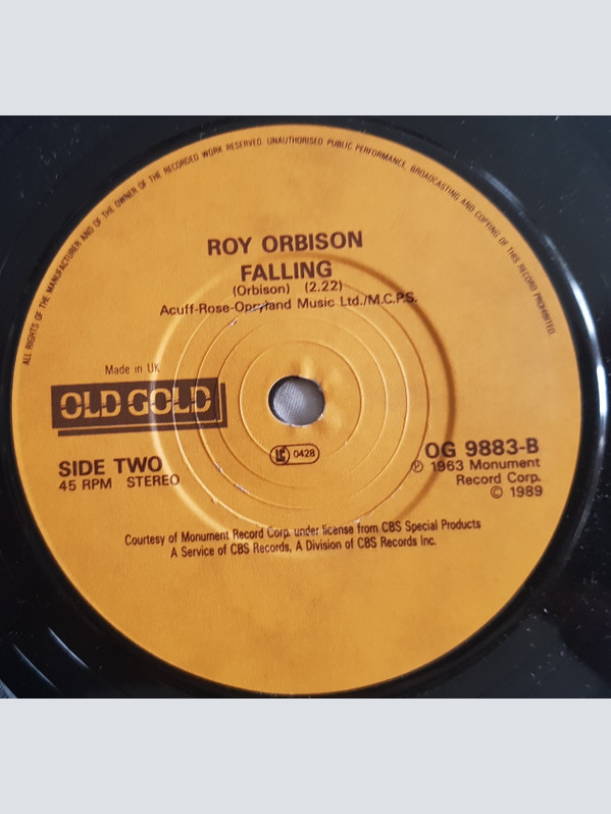 Vinyl / Roy Orbison - In Dreams / Falling
