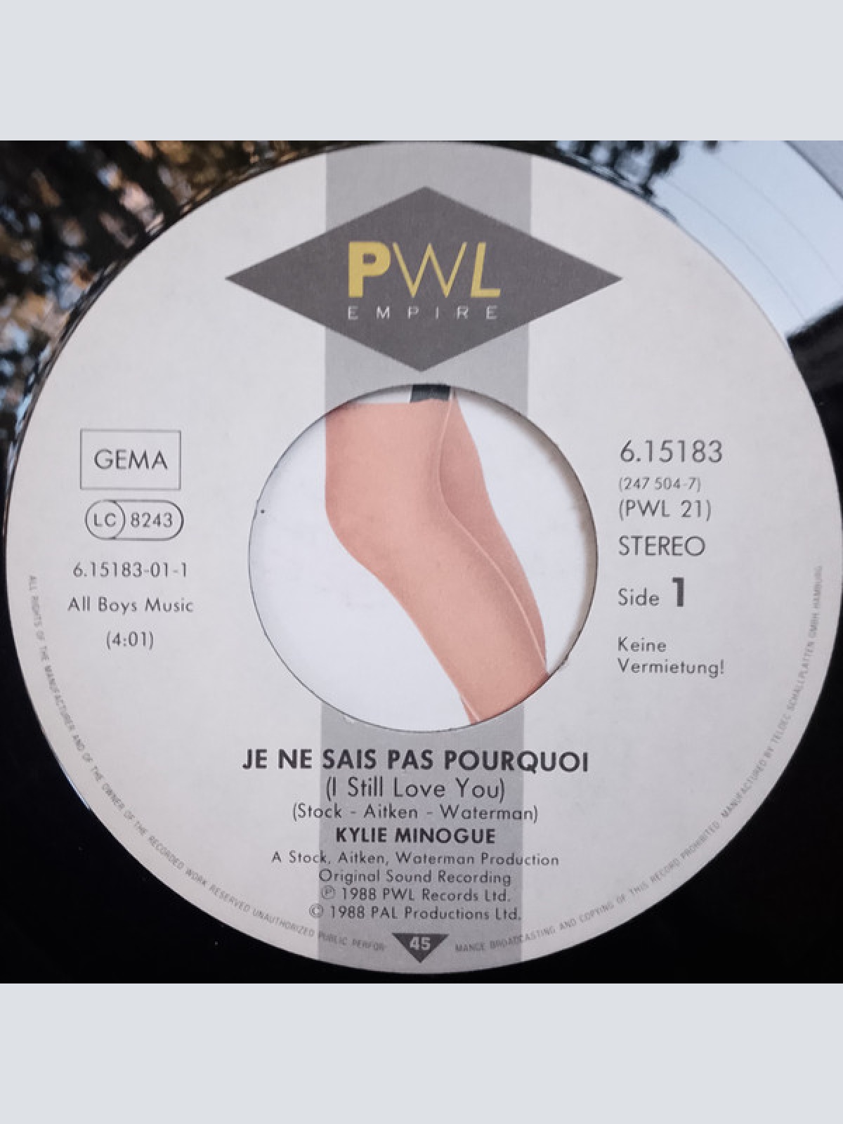 Vinyl / Kylie Minogue - Je Ne Sais Pas Pourquoi (I Still Love You)
