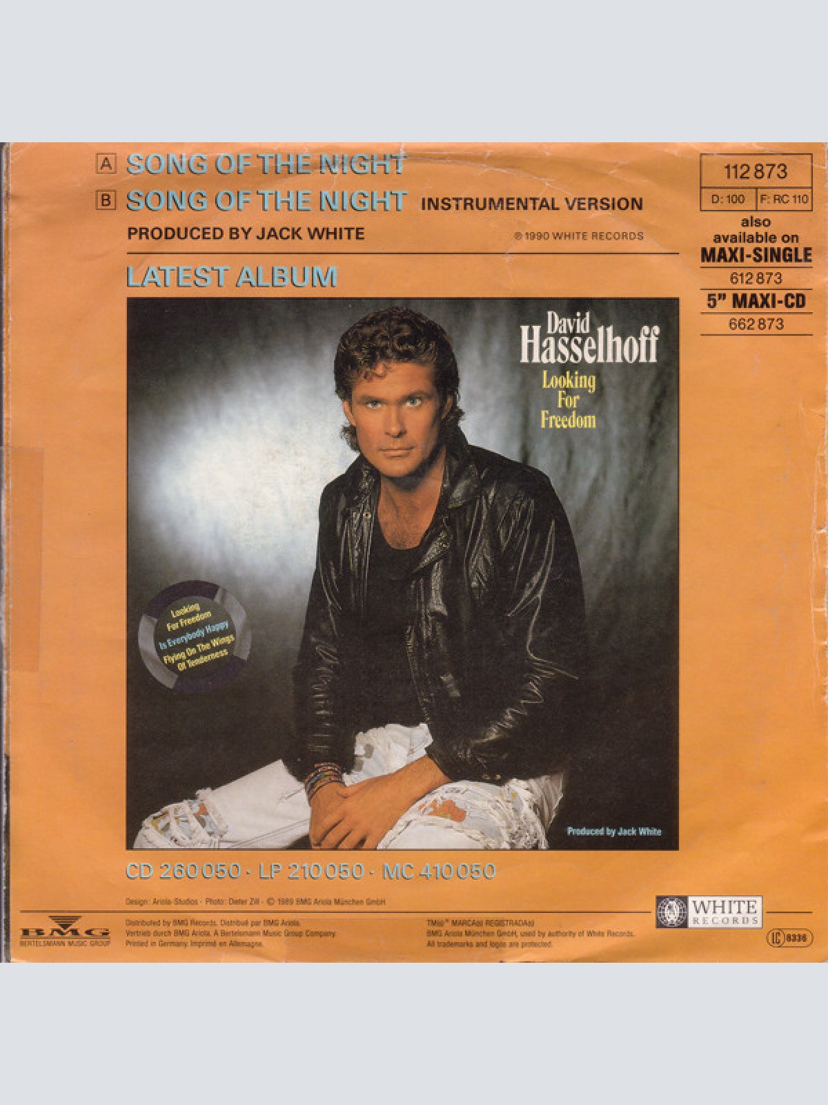Vinyl / David Hasselhoff - Song Of The Night
