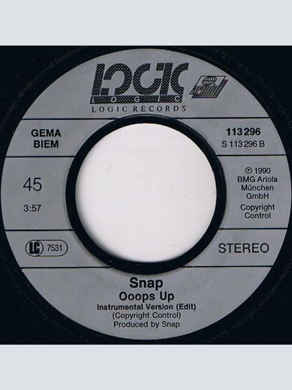 Vinyl / Snap! - Ooops Up