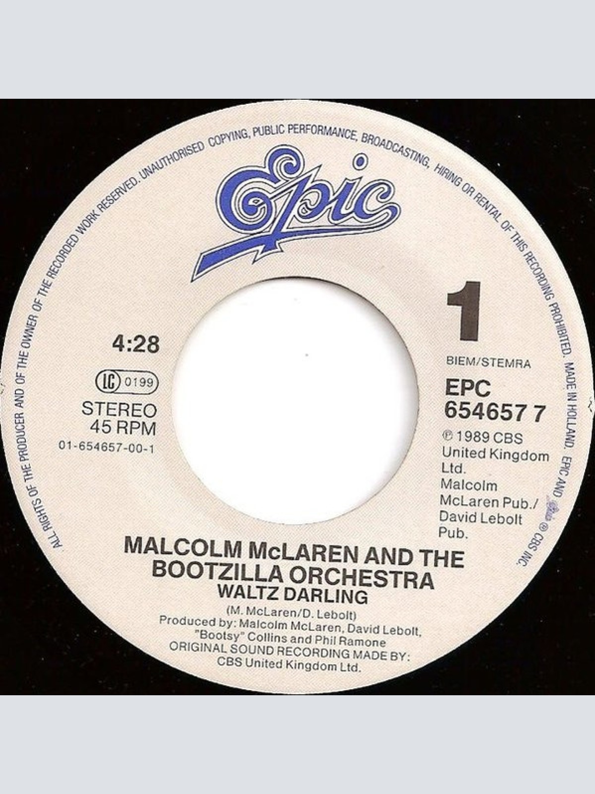 Vinyl / Malcolm McLaren And The Bootzilla Orchestra - Waltz Darling
