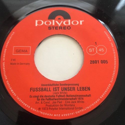 Vinyl / Die Deutsche Fußball-Nationalmannschaft* - Fussball Ist Unser Leben