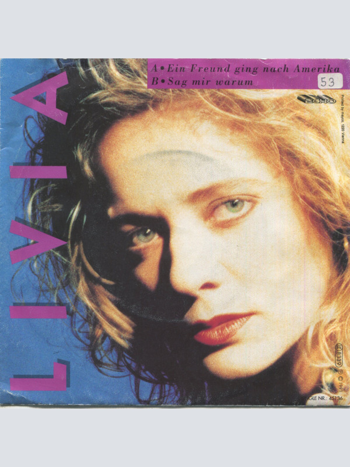 Vinyl / Livia* - Ein Freund Ging Nach Amerika / Sag Mir Warum