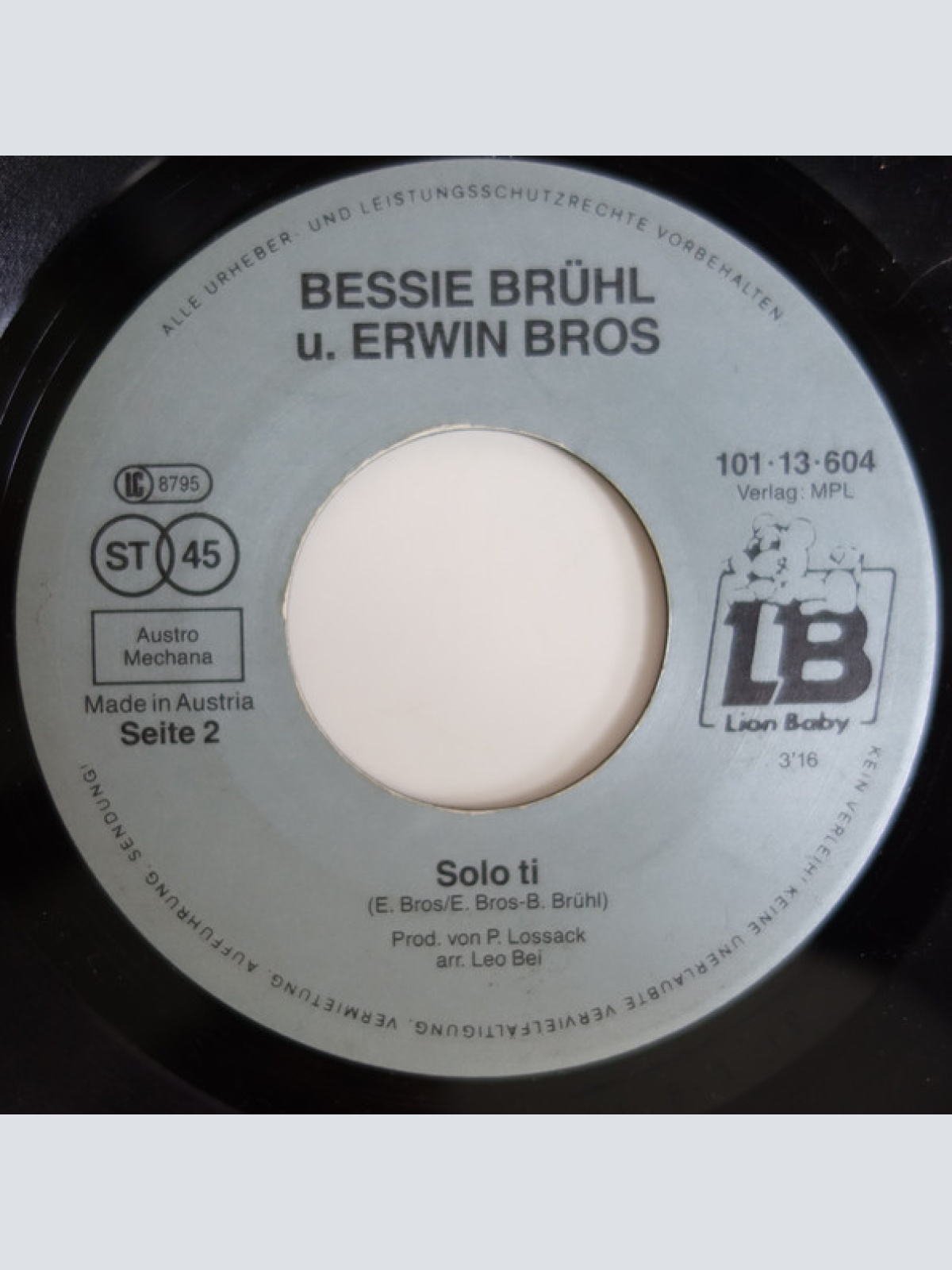 Vinyl / Bessie Brühl* & Erwin Bros - Du & I