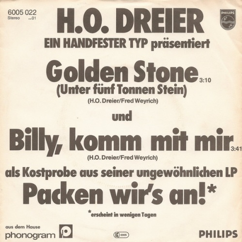 Vinyl / H. O. Dreier - Golden Stone (Unter Fünf Tonnen Stein)
