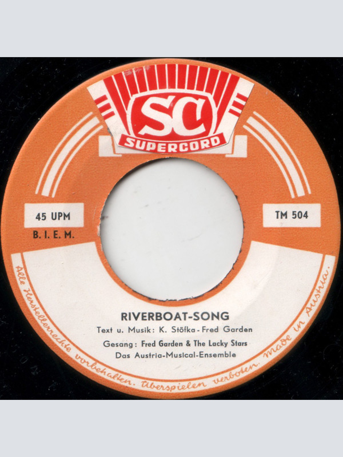 Vinyl / Fred Garden & The Lacky Stars - Riverboat-Song / Prärie-Song