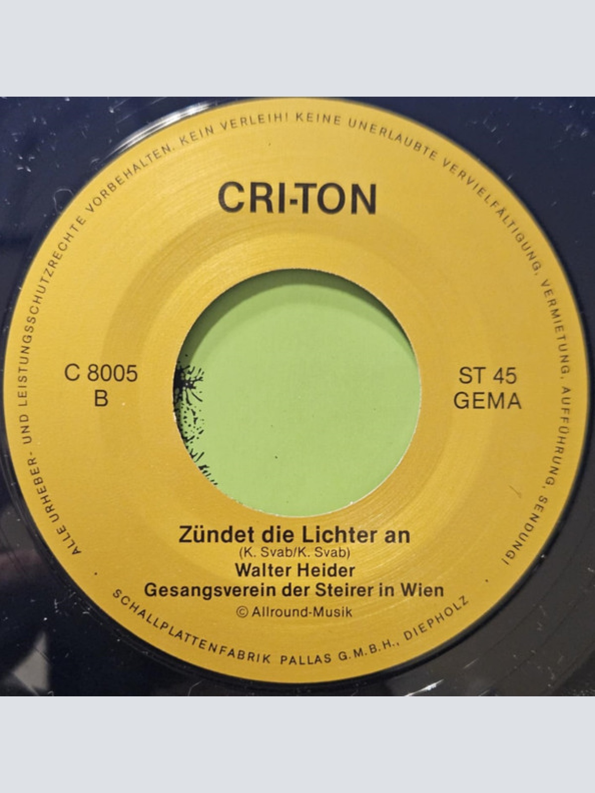 Vinyl / Walter Heider - Auf Dem Weihnachtsbaum / Zündet Die Lichter An