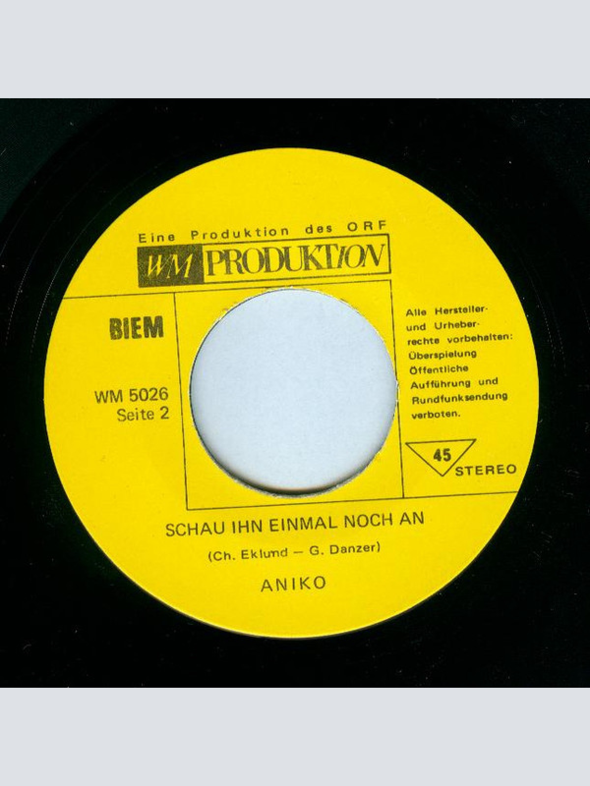 Vinyl / Anikó* - Das Glück Mir Dir / Schau' Ihn Einmal Noch An