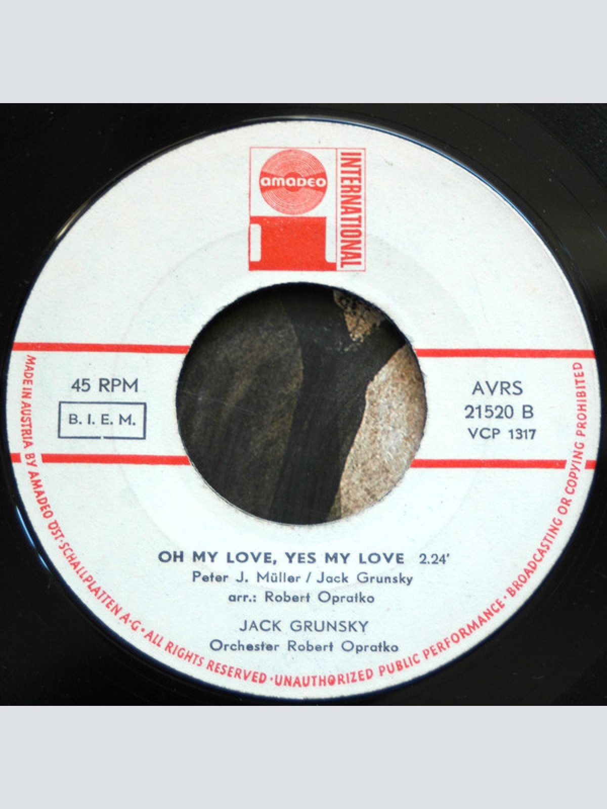 Vinyl / Jack Grunsky - Sally Mc Gregor / Oh My Love Yes My Love